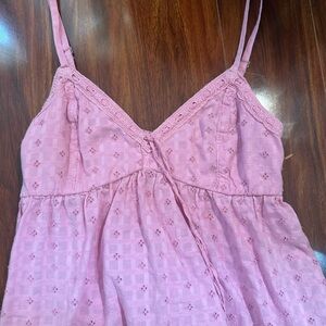 Pink Sleeveless babydoll Top